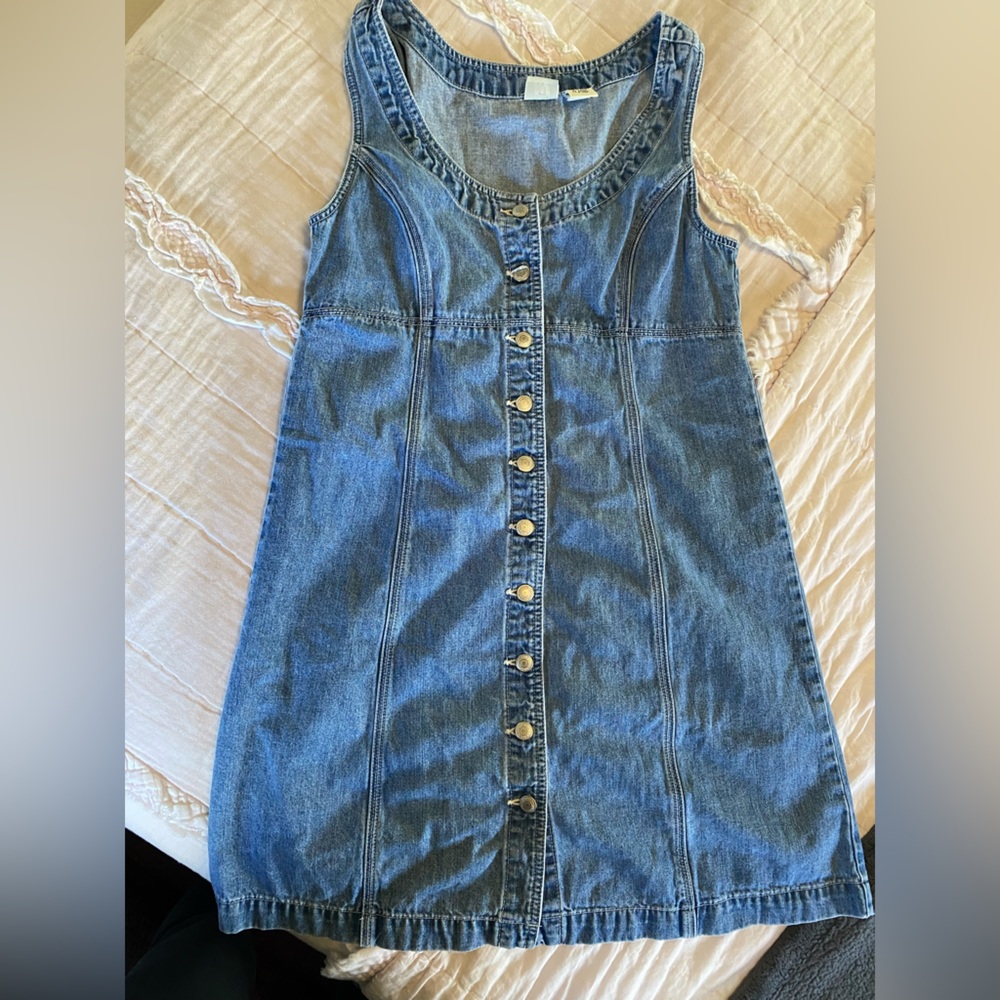 Vintage Gap denim vest dress
